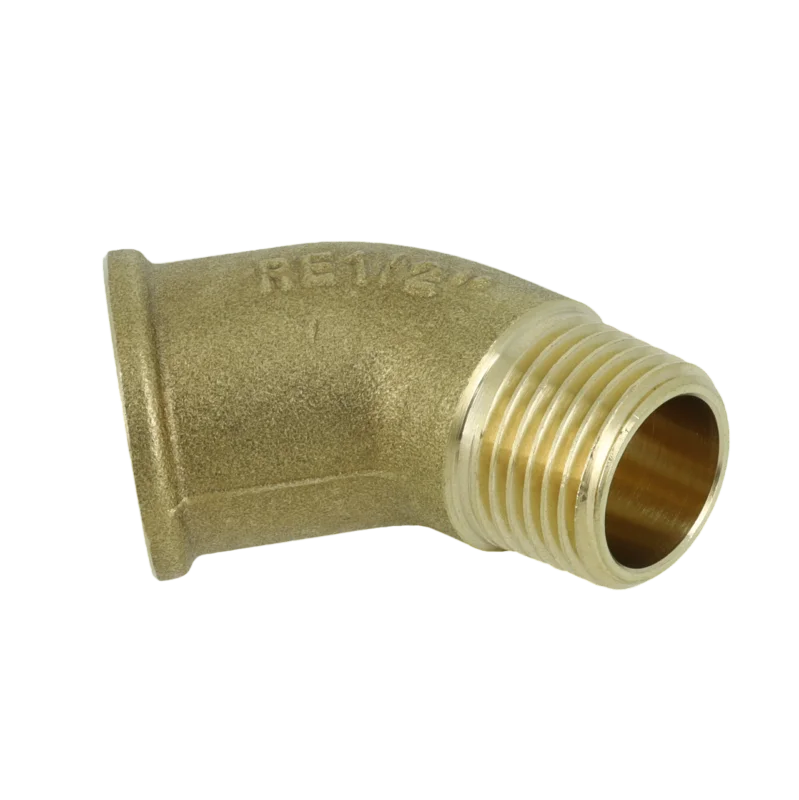 Op = Op Messing knie 45° 1/2" binnendraad x buitendraad