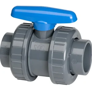 VDL PVC kogelkraan 2 x 50 mm lijm blauwe handgreep Voordeelprijs