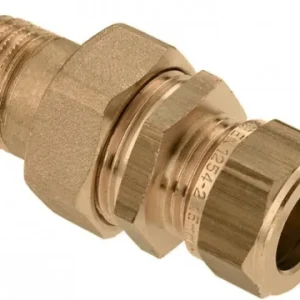 Messing radiatorkoppeling recht 15 mm knel x ½" buitendraad Hete Deal
