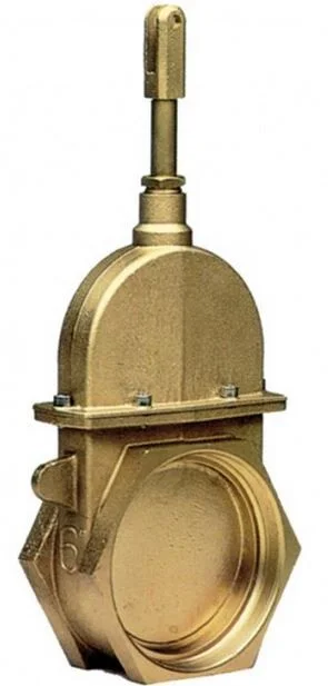 RIV messing schuifafsluiter 2 x bin.dr. 4" Hete Deal