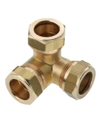 Nieuw Bonfix messing hoek t-stuk knel 22 x 22 x 22 mm