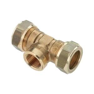 Op = Op Bonfix messing t-stuk 2 x knel 28 mm x 1/2" binnendraad