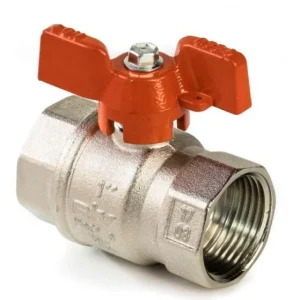 Shop Nu Messing kogelkraan vlinderhendel 2 x bin.dr 1"