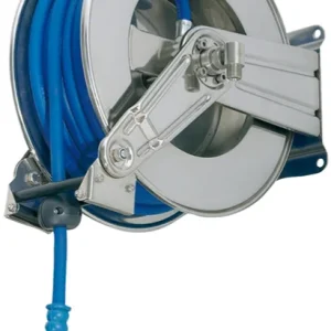 Bestel Nu RVS slanghaspel zelfoprollend, voor 20 m. ½" slang, PN 200 zonder slang