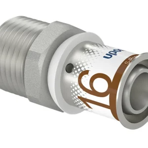 Uponor S-Press Plus puntstuk water buitendraad 16 mm x ½" Finale Uitverkoop