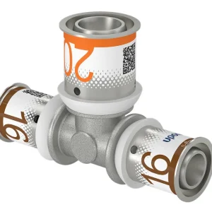 Tijdelijk Beschikbaar Uponor S-Press Plus verloop T-stuk 90° Water 3x pers