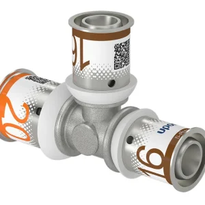 Uponor S-Press Plus verloop T-stuk 90° Water 20 x 16 x 16 mm Favoriet