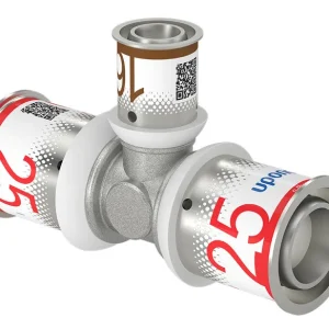 Uponor S-Press Plus verloop T-stuk 90° Water 25 x 16 x 25 mm Korting