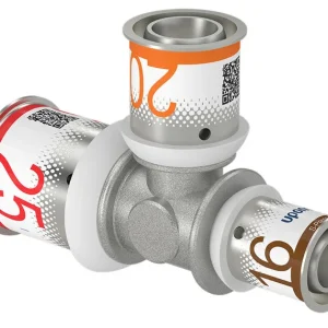 Seizoensaanbieding Uponor S-Press Plus verloop T-stuk 90° Water 25 x 20 x 16 mm