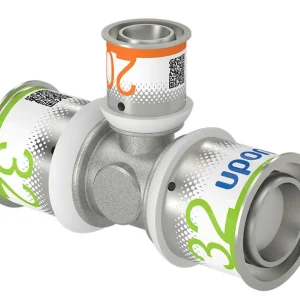 Populair Uponor S-Press Plus verloop T-stuk 90° Water 32 x 20 x 32 mm