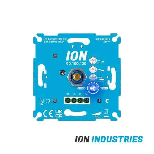 ION Industries Led dimmer met indicatielamp blauw 200 watt Alleen Vandaag