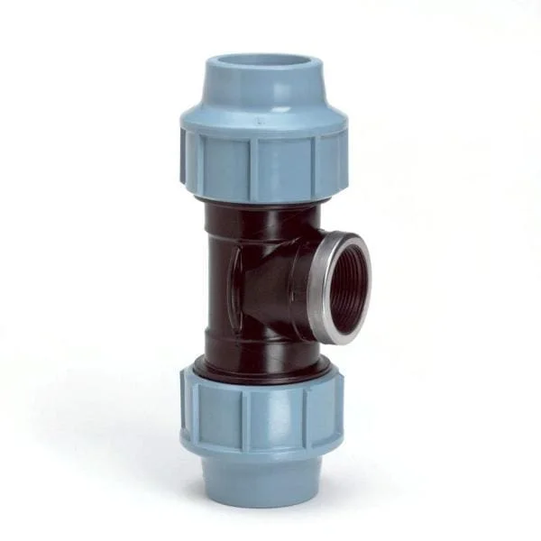 Voordeelprijs Tyleen koppeling T-Stuk 63 mm x 1¼” x 63 mm Knel x binnendraad
