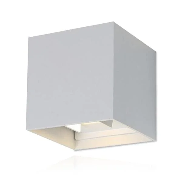 Speciale Aanbieding Wandlamp led kubus dimbaar wit 2 x 3 W 3000K