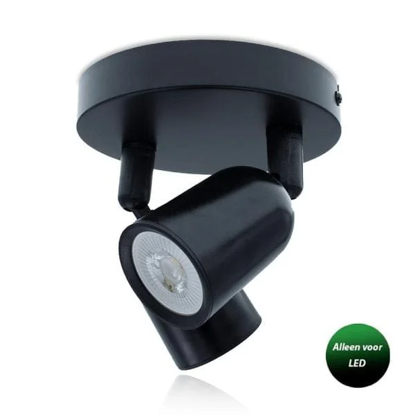 Plafondarmatuur Zwart 2 x GU10 Exclusief lichtbron Laatste Versie