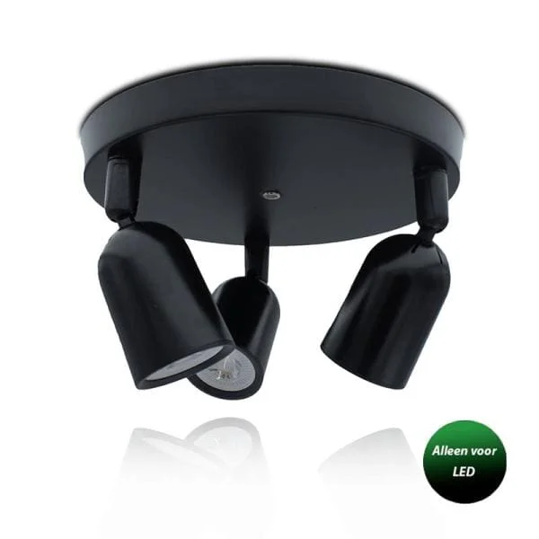 Bestseller Plafondarmatuur Zwart 3 x GU10 Exclusief lichtbron