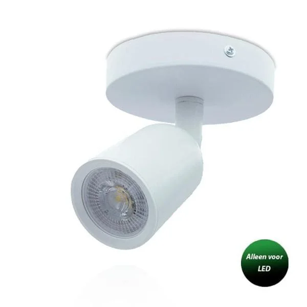 Plafondarmatuur Wit 1 x GU10 Exclusief lichtbron Op = Op