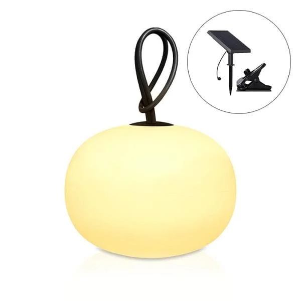 Hanglamp / bol met accu en zonnepaneel 2500K Alleen Vandaag