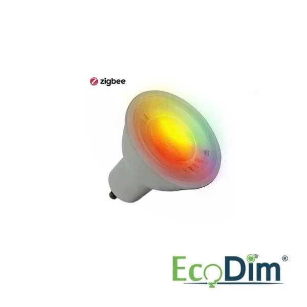 Ecodim zigbee Led spot 5,3 Watt GU10 Instelbaar 2700K-6500K + RGB Rechtstreeks Van De Fabrikant