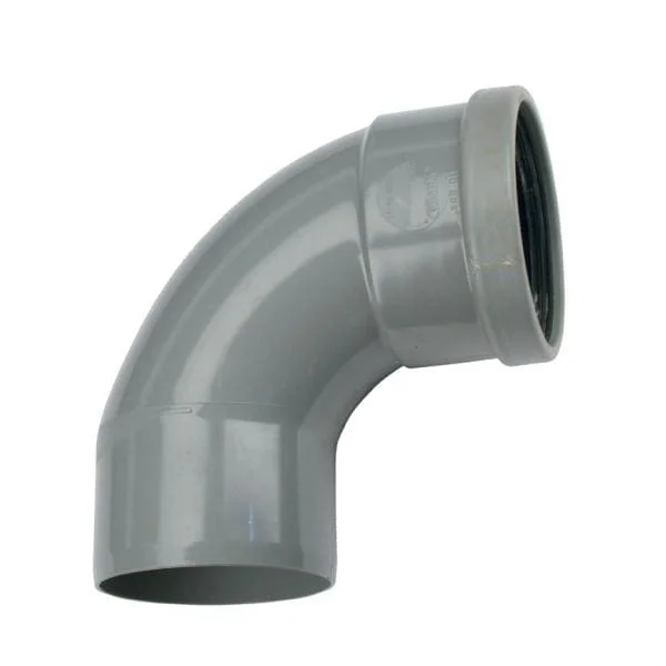 Hoge Kwaliteit Wavin PVC Bocht 88° Spie-Mof 110 mm Manchet SN8