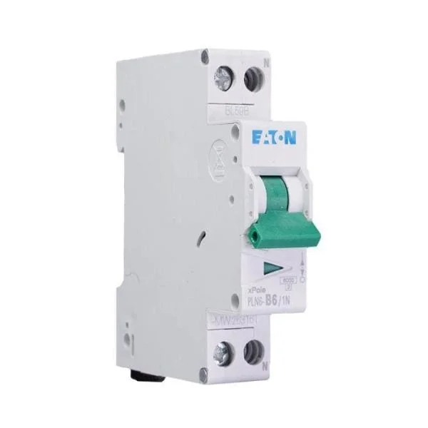 Koop Vandaag Eaton installatieautomaat 1-polig+nul 6A B-kar