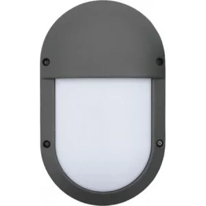 Seizoensaanbieding Wandlamp Led Ovaal met louver grijs 7,3 W 4000K