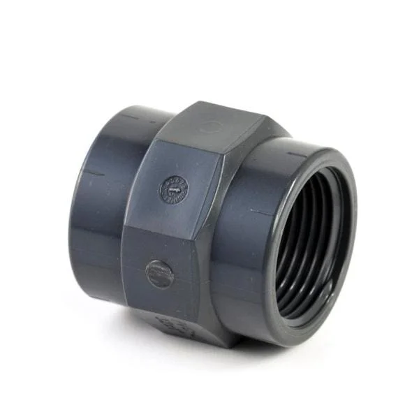 PVC Druk Schroefbus 32 mm x 1′ binnendraad Nieuw
