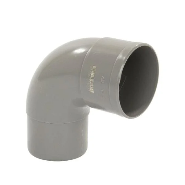 PVC Bocht 80 mm 87° Mof/verjongd spie grijs HWA Rechtstreeks Van De Fabrikant