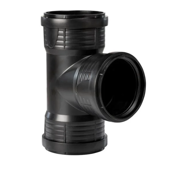 PP T-stuk 88,5° zwart 32 mm. 3 x Manchet Hete Deal