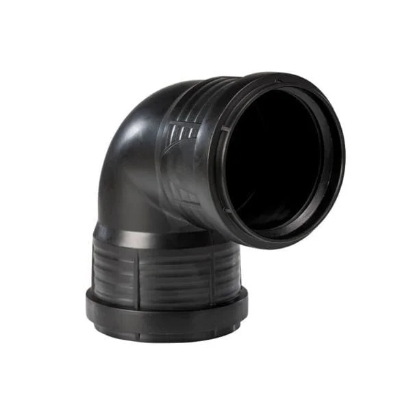 Betrouwbaar PP Bocht 88,5° zwart 75 mm. 2 x Manchet