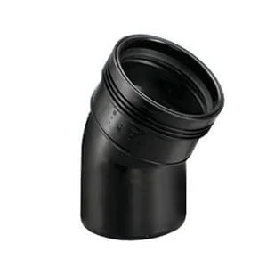 Fabrieksprijs PP Bocht 30° zwart 90mm.