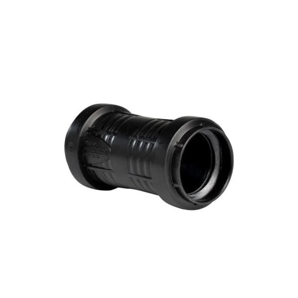 PP steek / overschuifmof 32 mm. zwart Laatste Kans