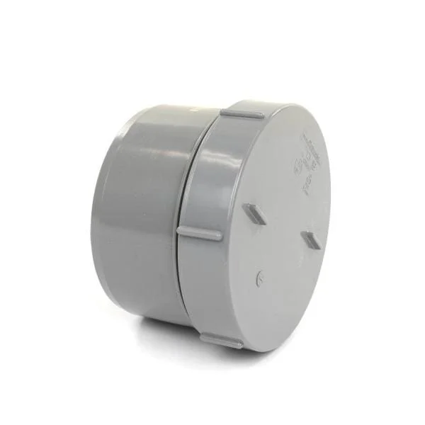 Finale Uitverkoop PVC Eindstuk met Schroefdeksel 125mm. Lijm