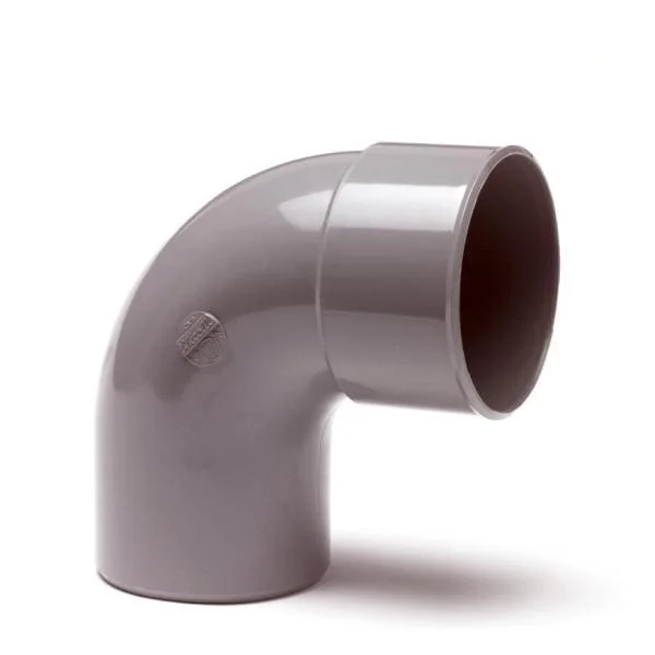 Nicoll PVC Bocht 88° Spie-Mof 40 mm Lijm Grijs Gereduceerde Prijs