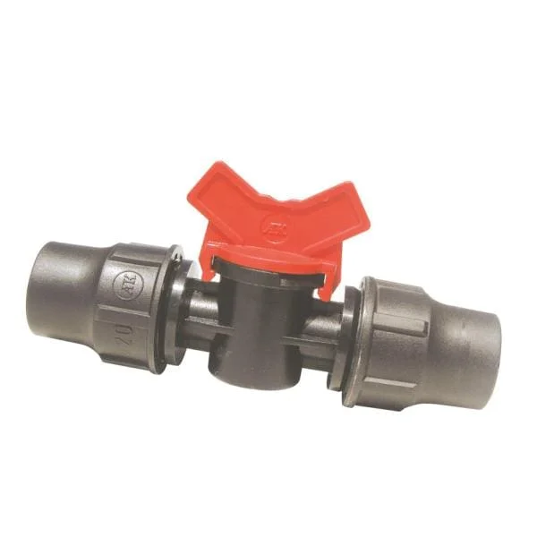 PP koppeling met afsluiter voor druppelslang 16×16 mm Fabrieksprijs