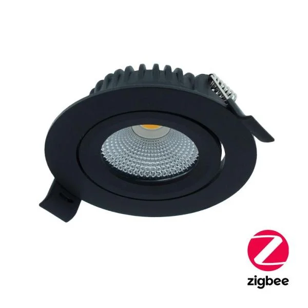 Laatste Kans LED INBOUWSPOT VARDA SLIM-FIT 5W ZIGBEE3.0 RGB+CCT ZWART