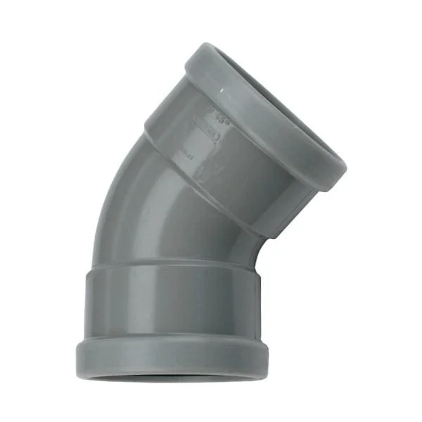 Favoriet PVC Bocht 45° 2 x Mof 110 mm Manchet SN8