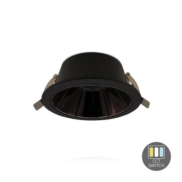 Led Downlight 10 W CCT Switch Ø100 Zwart Flitsaanbieding