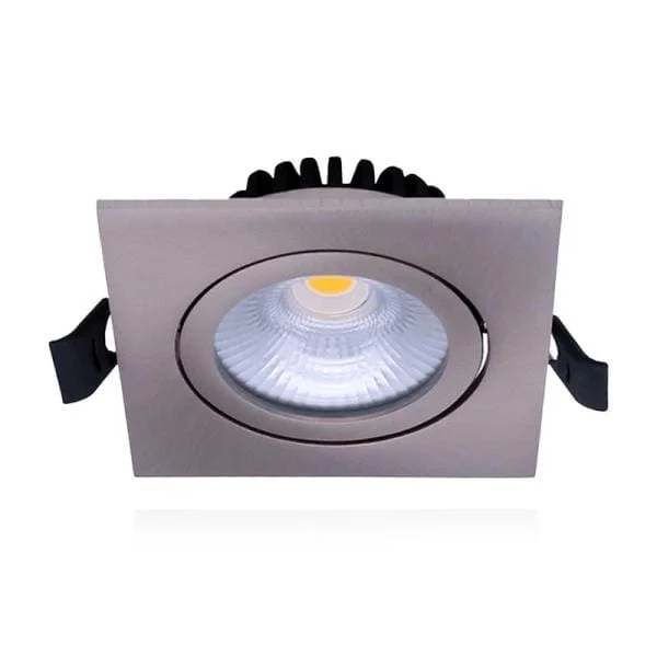 Flitsaanbieding LED inbouwspot 6W Vierkant Zilver 2700K