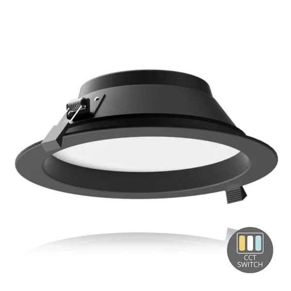 Led Downlight 18 W CCT Switch Ø195 Zwart Weekendaanbieding
