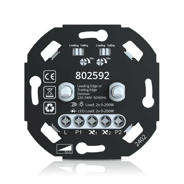 HLT Duo Led dimmer 2 x 0-200 Watt Tijdelijk Beschikbaar