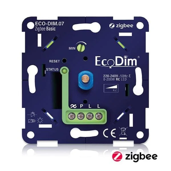 ECO-Dim Led dimmer Zigbee Basic Druk/Draai 0-250 Watt Express Levering