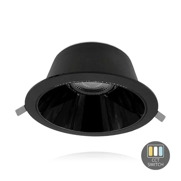 Snelle Levering Led Downlight 20 W CCT Switch Ø200 Zwart