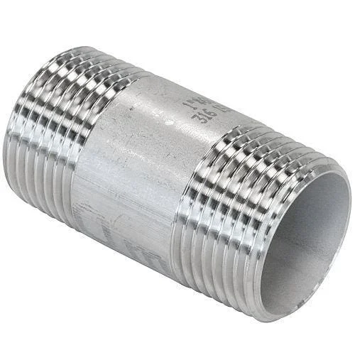 Tijdelijk Beschikbaar RVS Pijpnippel 1 ½” x 80 mm buitendraad