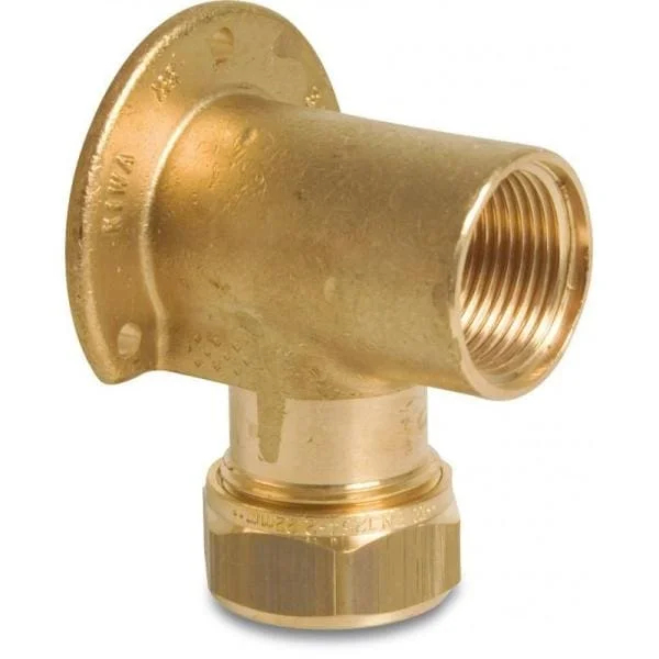 Messing Muurplaat 3/4″ x 22 mm Binnendr. x knel Gecertificeerd