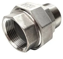 RVS 3-delige koppeling conisch 3/4″ binnen/buitendraad Direct Verzonden