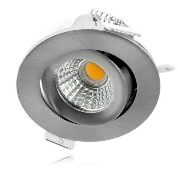 LED inbouwspot Geborsteld nikkel 5W Dim2Warm Hete Deal