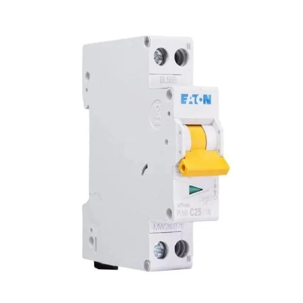 Beperkt Aanbod Eaton installatieautomaat 1-polig+nul 25A C-kar