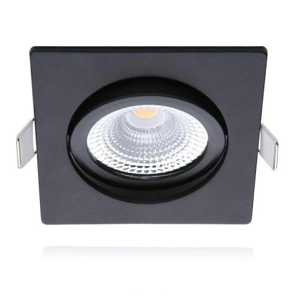Koop Online LED inbouwspot 5W Zwart Vierkant Dim2Warm