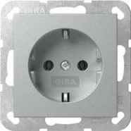 Aanbieding Gira 446626 Systeem 55 Wandcontactdoos met randaarde 16A 250V Kleur aluminium