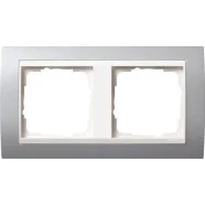Bestel Nu Gira 0212326 Event Afdekraam 2-voudig Kleur aluminium met overgangsafdekplaat Zuiver wit glanzend